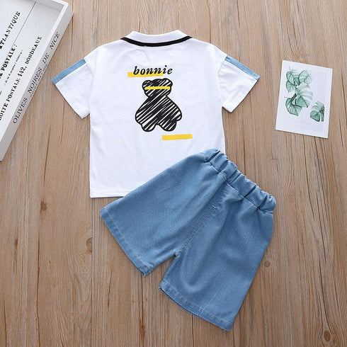 Children's suit short sleeve shorts two-piece set